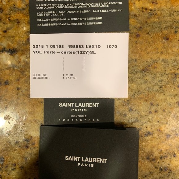 Saint Laurent YSL Limited Edition Ostrich Card Holder - Picture 2 of 4